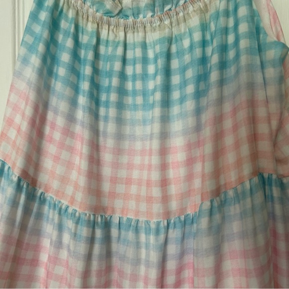 Storia Gingham multi color tiered lined dress nwt - Picture 4 of 16